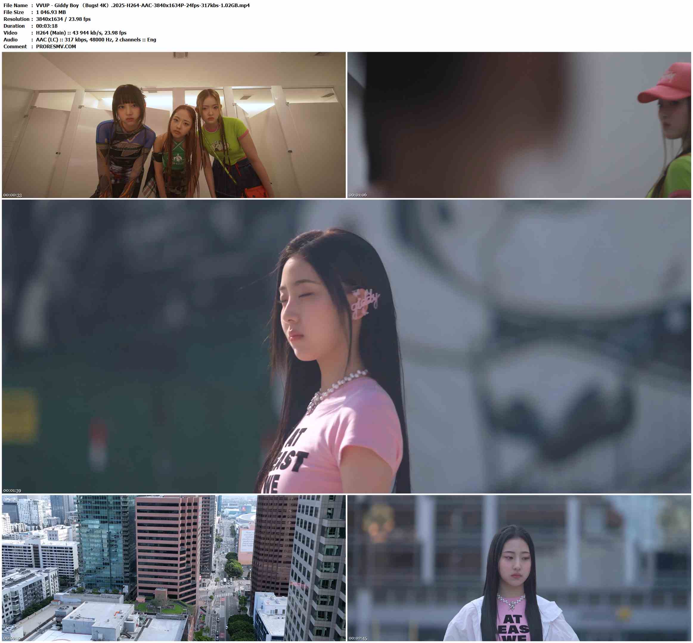 VVUP - Giddy Boy （Bugs! 4K）.2025-H264-AAC-3840x1634P-24fps-317kbs-1.02GB官方MV_高清MV